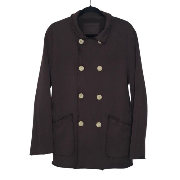 Frank & Eileen Belfast Irish Chocolate Brown Triple Fleece Sweatshirt Jacket L - Picture 3 of 9